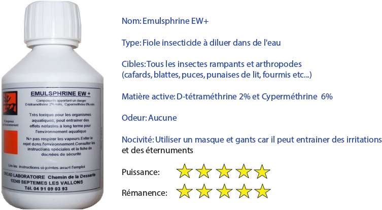 Fiole EW+ - Insecticides et raticides